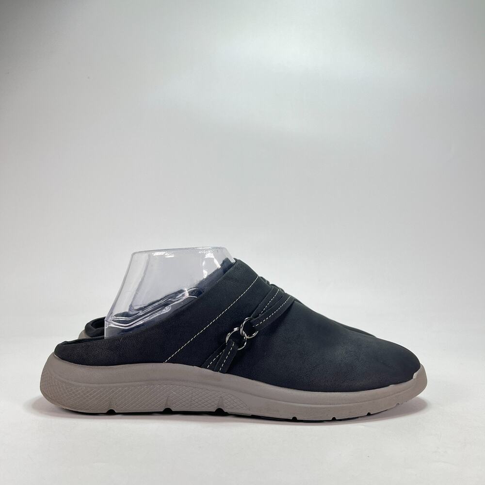 JSport Gina Black Gray Slip-On Casual Shoes Comfort Mule Women’s Size 10M